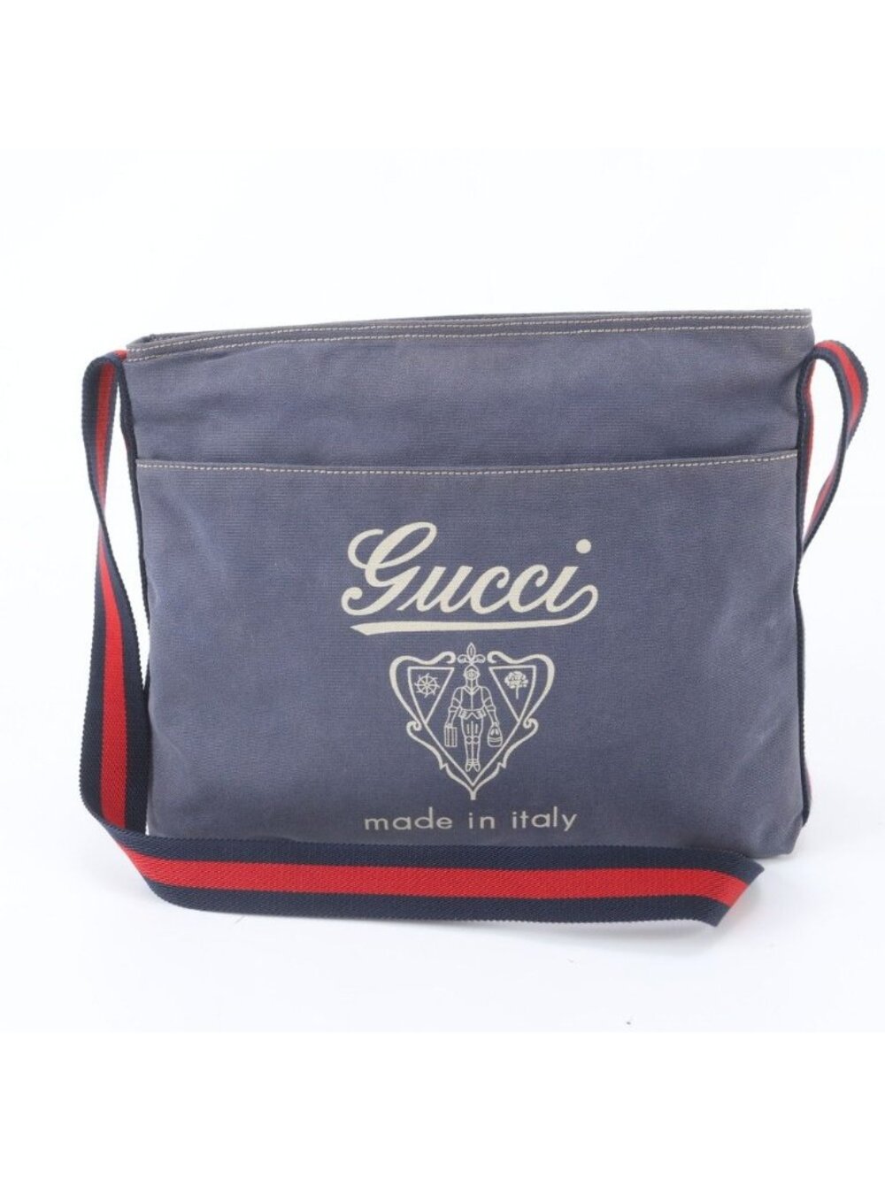 Gucci Crest Leather Shoulder Bag Crossbody Messenger Business